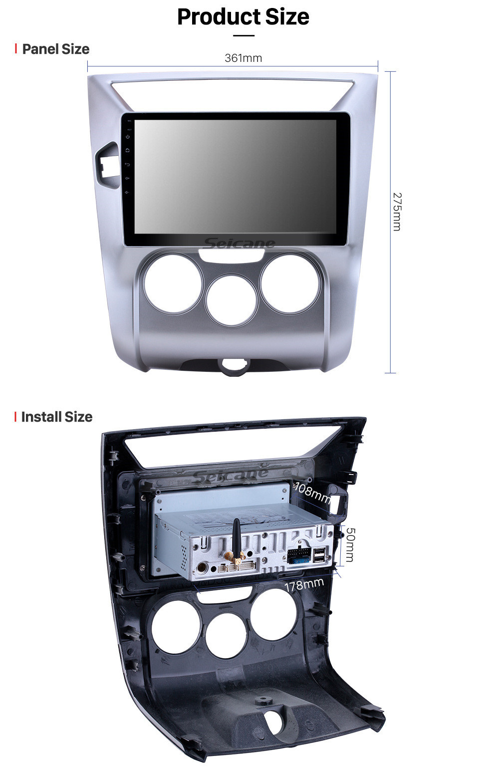 Seicane 10,1 pouces 2012-2016 Venucia D50 / R50 Android 11.0 Navigation Radio Radio WIFI Bluetooth HD Écran tactile Soutien Carplay Miroir Lien