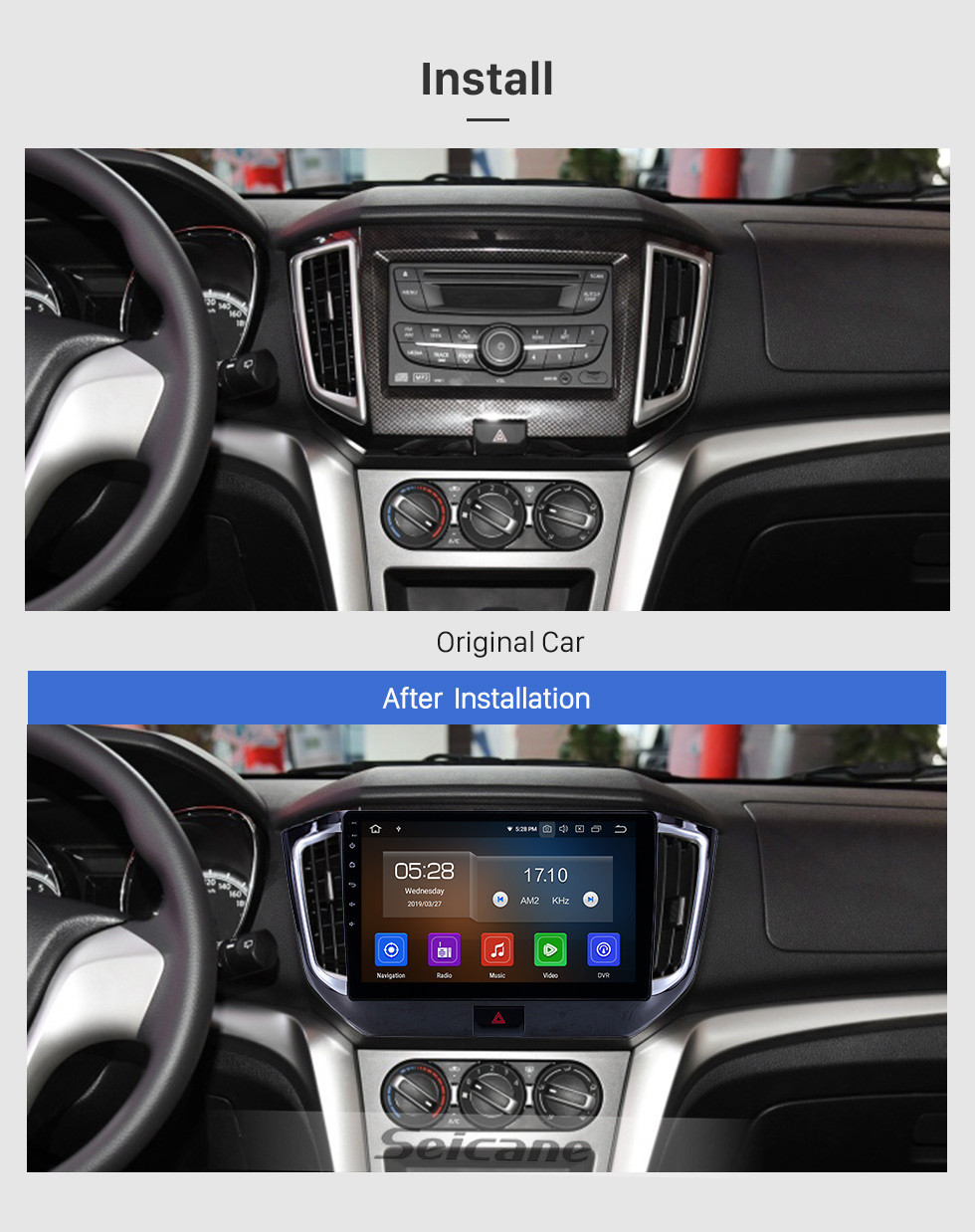 Seicane 10.1 polegadas Android 11.0 Radio para 2015-2017 Venucia T70 com Bluetooth HD Touchscreen Navegação GPS Suporte Carplay DAB +