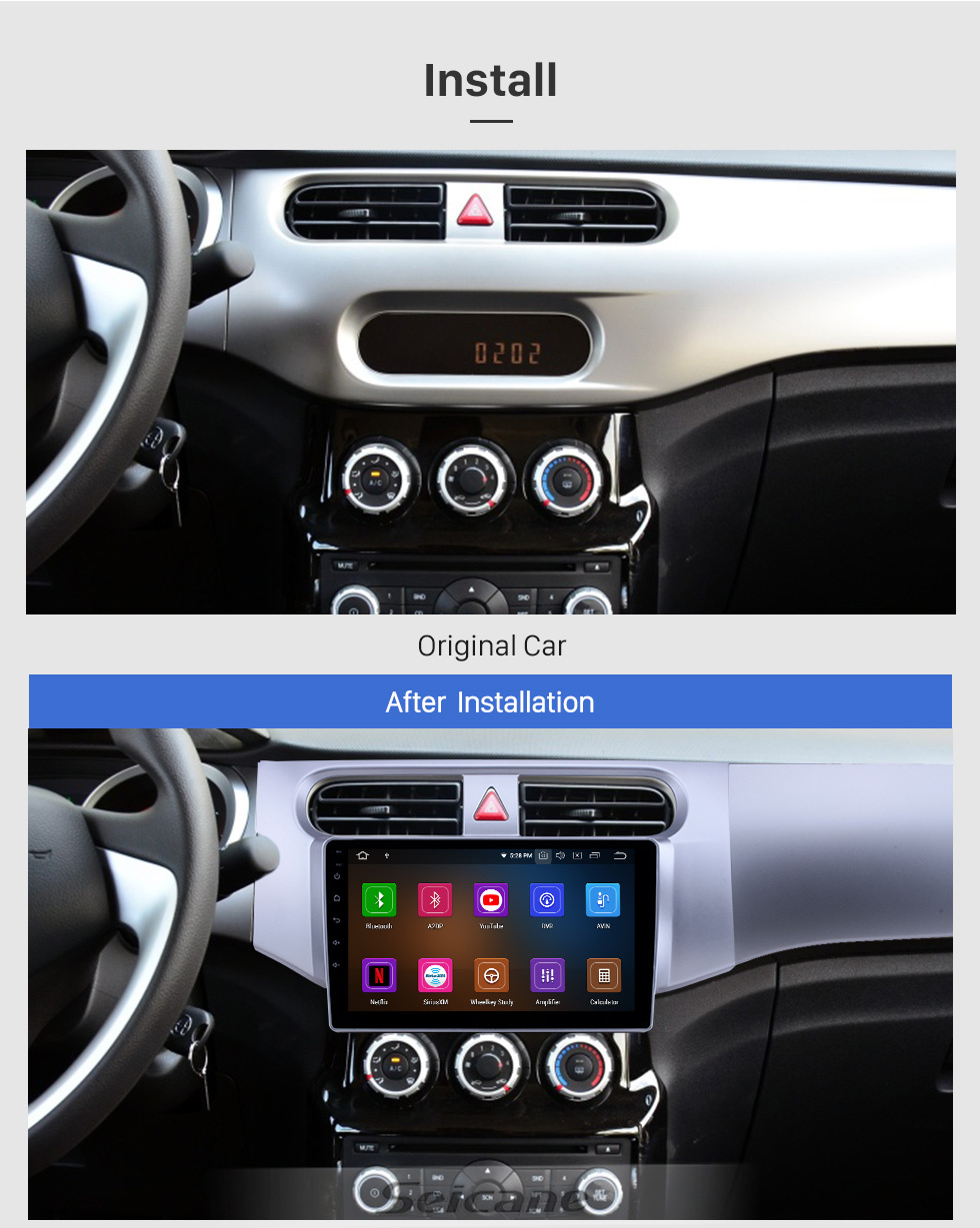 Seicane Android 11.0 für Zhonghua H230 220 Radio 9-Zoll-GPS-Navigationssystem mit Bluetooth HD Touchscreen Carplay-Unterstützung SWC