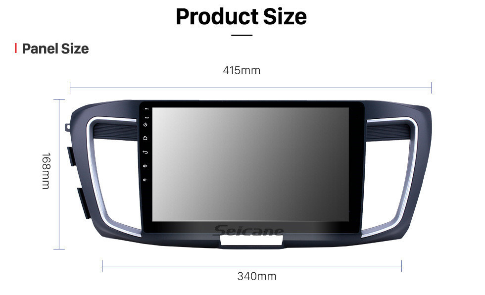 Seicane Radio Android 13.0 de 10.1 pulgadas para 2013 Honda Accord 9 Versión baja Bluetooth Pantalla táctil Navegación GPS Carplay USB AUX compatible con TPMS DAB + SWC