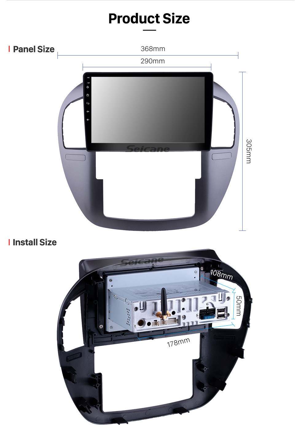 Seicane 10.1 pulgadas Android 11.0 Radio para 2008-2014 Fxauto LZLingzhi Bluetooth HD Pantalla táctil Navegación GPS Soporte USB Carplay TV digital TPMS OBD2
