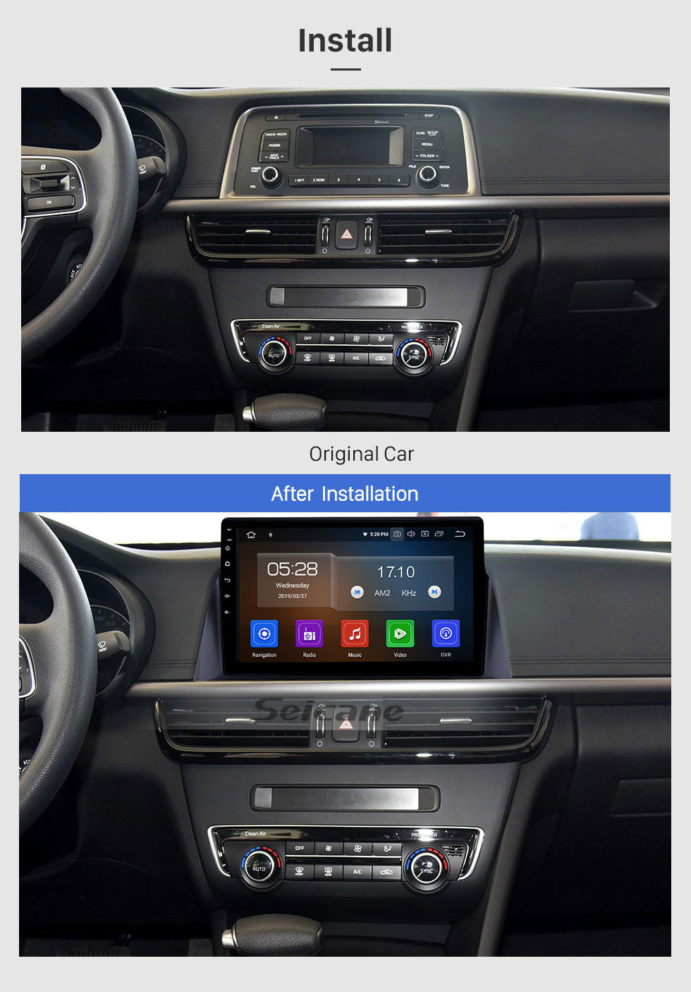 Seicane Radio Android 11.0 de 10.1 pulgadas para 2007-2010 Ford Mondeo-Zhisheng Auto A / C Bluetooth HD Pantalla táctil Navegación GPS Soporte USB Carplay TPMS OBD2