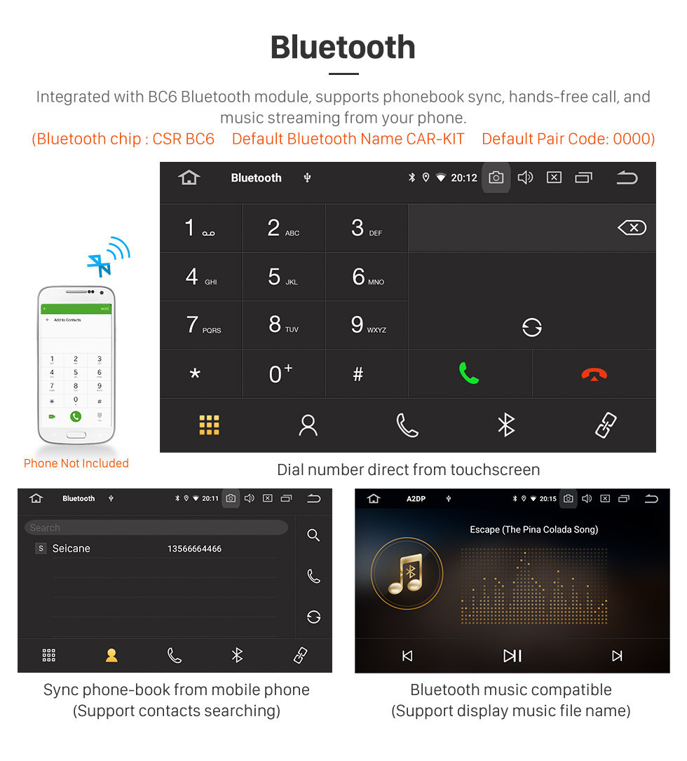 Seicane HD-Touchscreen Android 11.0 9-Zoll-Multimedia-Player für 2013-2015 Chevrolet CRUZE mit Bluetooth-WLAN-Carplay-Unterstützung 1080P Video Digital TV
