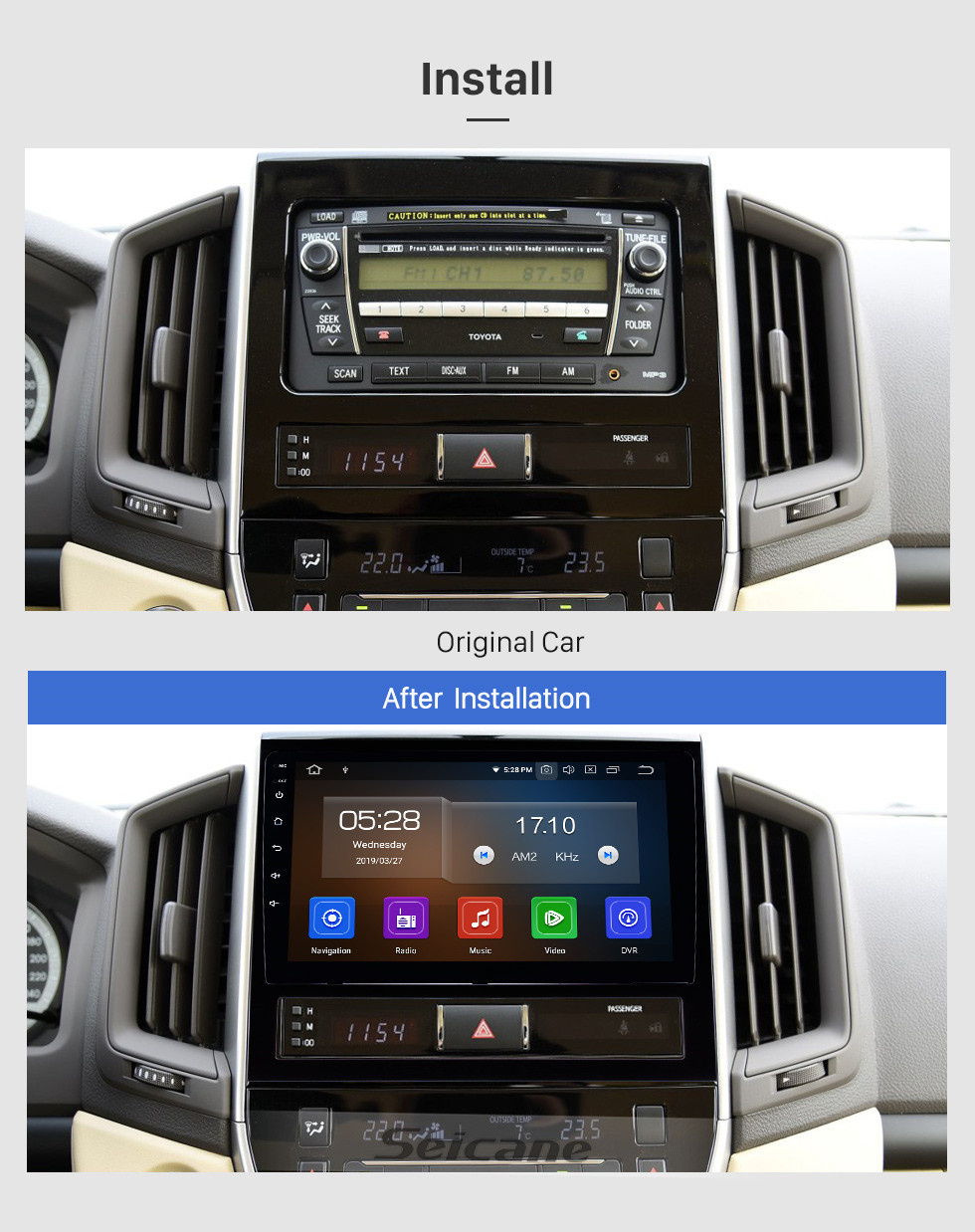 Seicane 9-дюймовый Android 11.0 Радио для 2015-2018 Toyota Land Cruiser с GPS-навигацией HD с сенсорным экраном Bluetooth Carplay Аудио система поддержка OBD2 Камера заднего вида