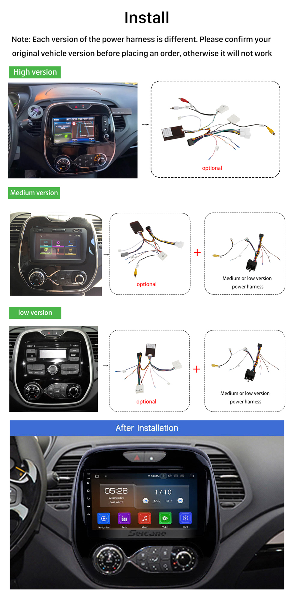 Autoradio Android 13 avec Navigation GPS et Caméra pour Renault