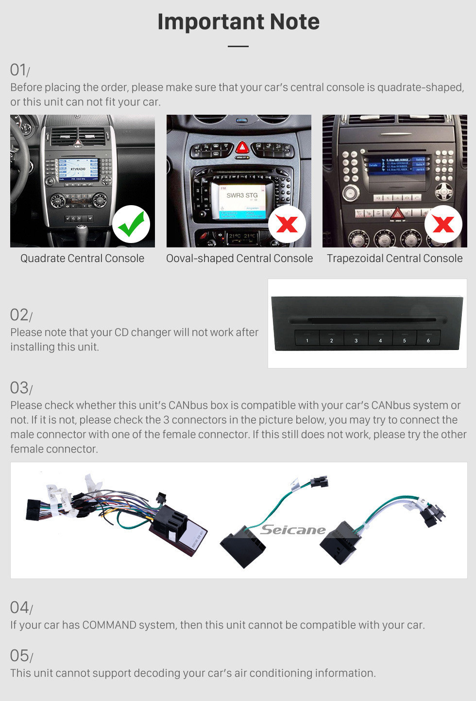 Seicane Android 12.0 Autoradio GPS Système A/V de voiture pour 2006-2012 Mercedes Benz Viano Vito avec écran tactile HD 1024*600 Lecteur CD DVD AUX 3G WiFi Bluetooth OBD2 Lien miroir Caméra de recul Commande au volant