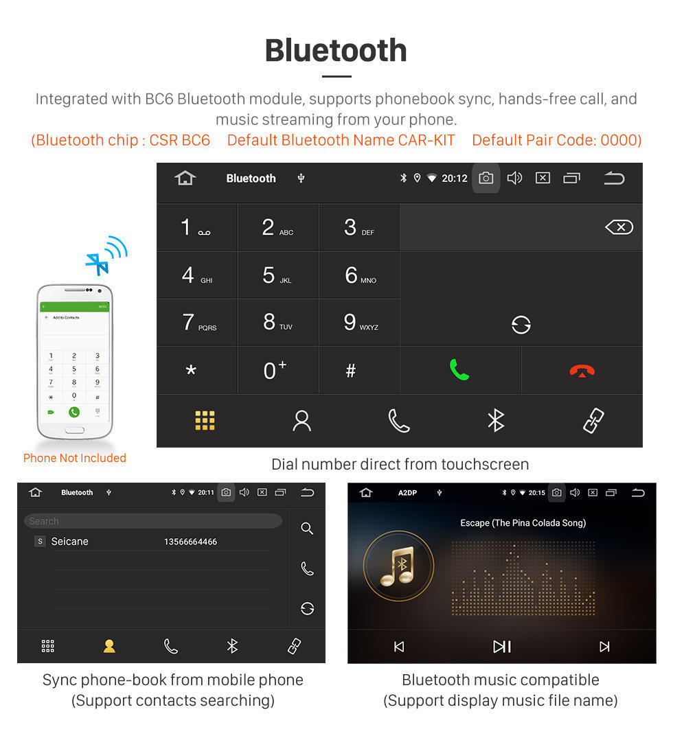 Seicane 9 Zoll Android 11.0 2014 2015-2018 Kia k4 Cachet Radio GPS-Navigationssystem mit HD-Touchscreen Bluetooth-Lenkradsteuerung Digital-TV-Spiegel-Verbindung-Rückfahrkamera TPMS RDS AUX