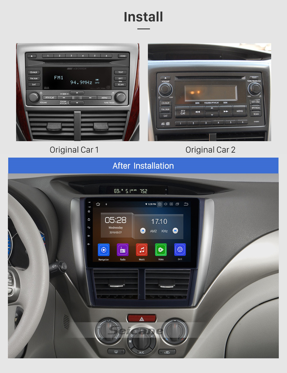 Radio pantalla 9 pulgadas con sistema Apple Carplay / Android auto