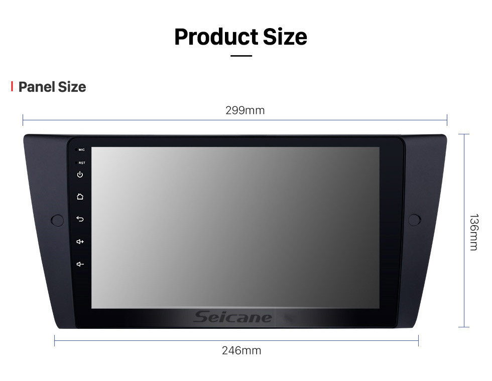 Seicane All in One Android 13.0 9 Zoll HD Touchscreen Radio für 2005-2012 BMW 3er E90 E91 E92 E93 316i 318i 320i 320si 323i 325i 328i 330i 335i 335is M3 316d 318d 320d 325d 330d 3333333