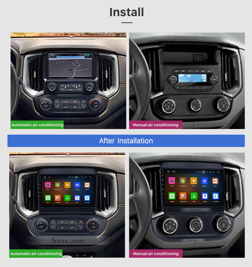 Seicane OEM Android 13.0 para 2017-2020 Chevy Chevrolet TrailBlazer S10 Colorado Isuzu D-MAX Dmax MU-X Radio con Bluetooth 9 pulgadas HD Pantalla táctil Sistema de navegación GPS Soporte Carplay DSP