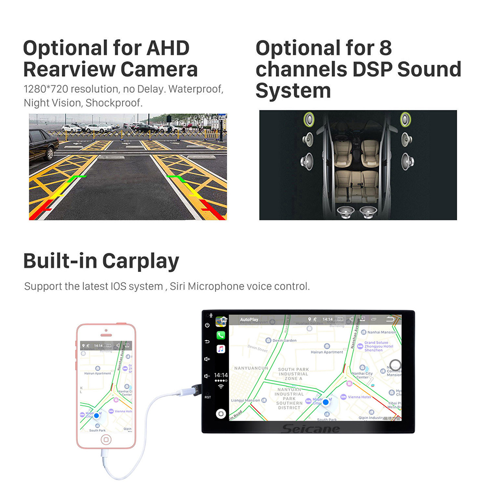 Seicane OEM Android 11.0 para 2019 Kia Soul Radio com Bluetooth 9 polegadas HD Touchscreen GPS Sistema de Navegação Suporte Carplay DSP